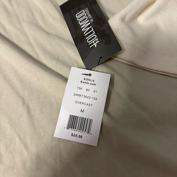 Men's Cream Long Sleeve Shirt Oversized Medium NWT - Picture 2 of 7